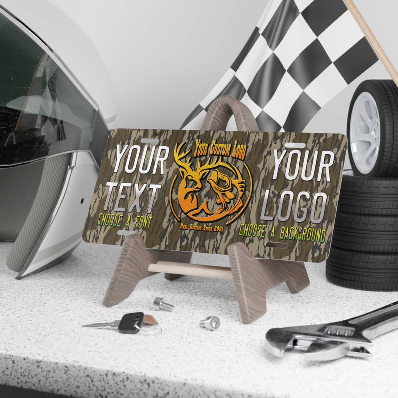 Copy of Make Your Own Custom Camo Vanity Tag – The perfect gift – Design it FREE – Any logo or picture
